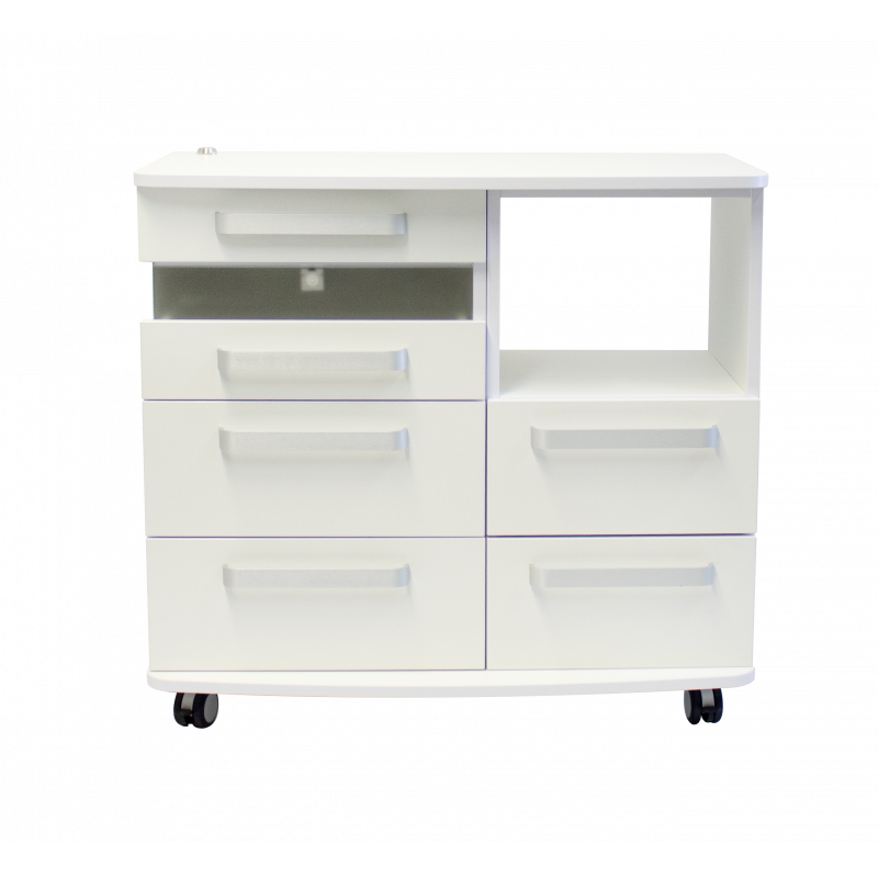 Berchtold Compact 6-Drawer Unit with UV drill right lamp left