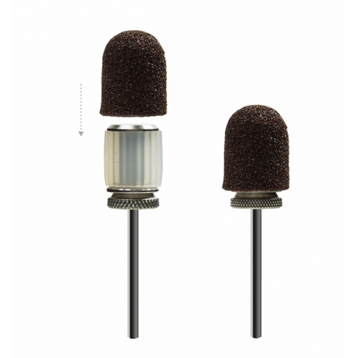 Rubber mandrel with 4 abrasive cap